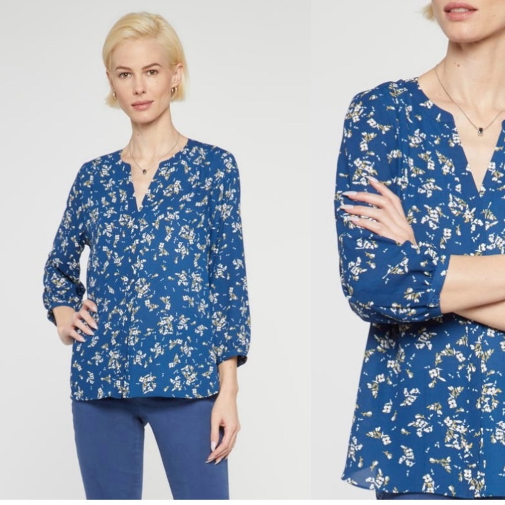 Nydj Womens  Pintuck Blouse